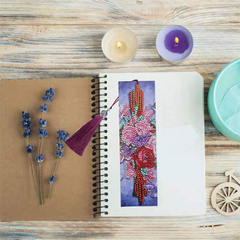 Diamond Painting Lesezeichen Blumenstrauß - Unique-Diamond