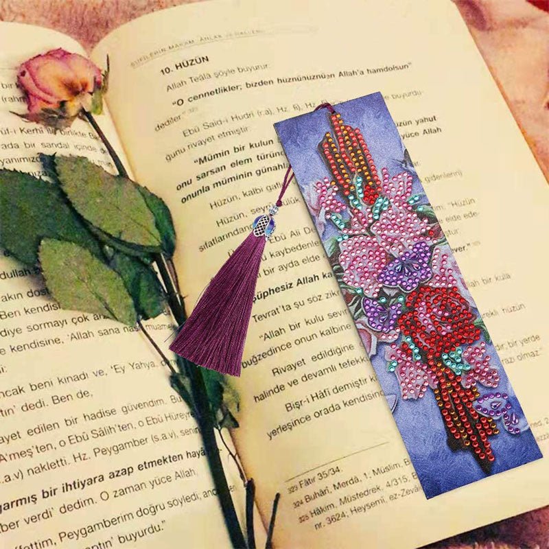 Diamond Painting Lesezeichen Blumenstrauß - Unique-Diamond