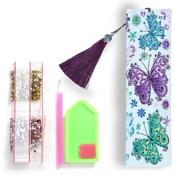 Diamond Painting Lesezeichen Schmetterlinge - Unique-Diamond