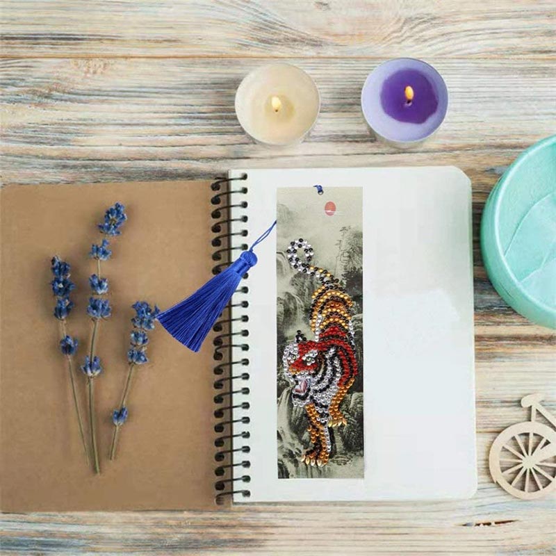 Diamond Painting Lesezeichen Tiger - Unique-Diamond