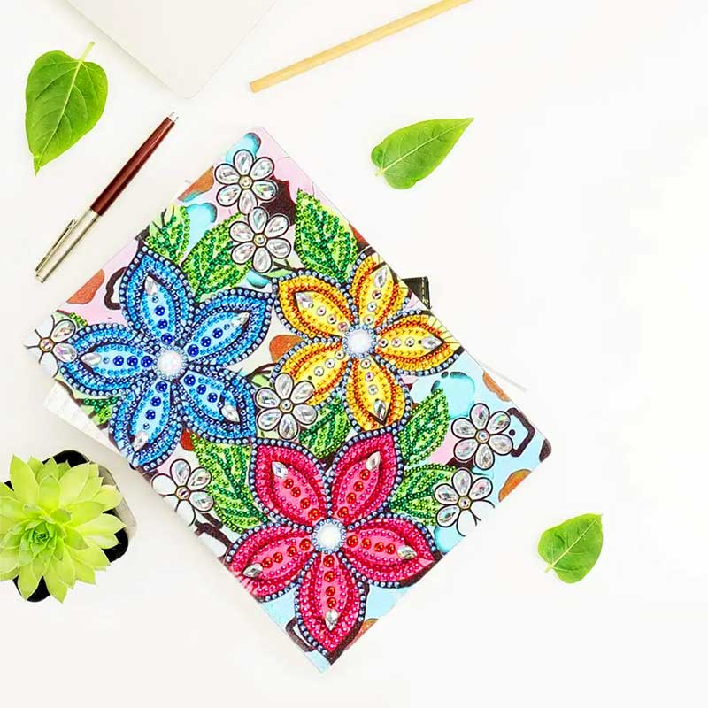 Diamond Painting Notizbuch Blumen - Unique-Diamond