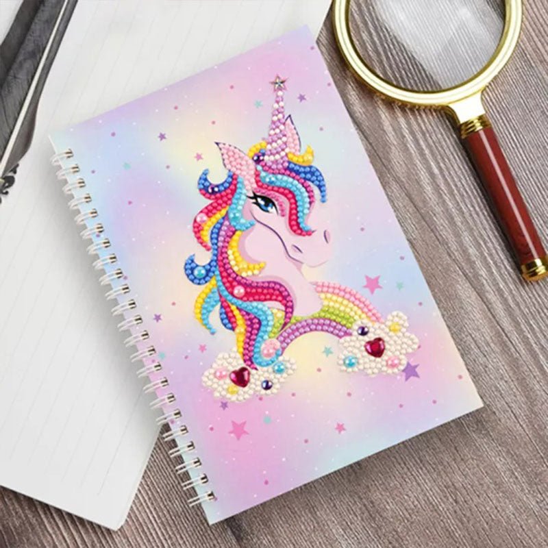 Diamond Painting Notizbuch Einhorn rosa - Unique-Diamond