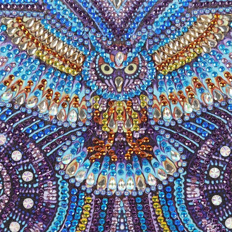 Diamond Painting Notizbuch Eule - Unique-Diamond