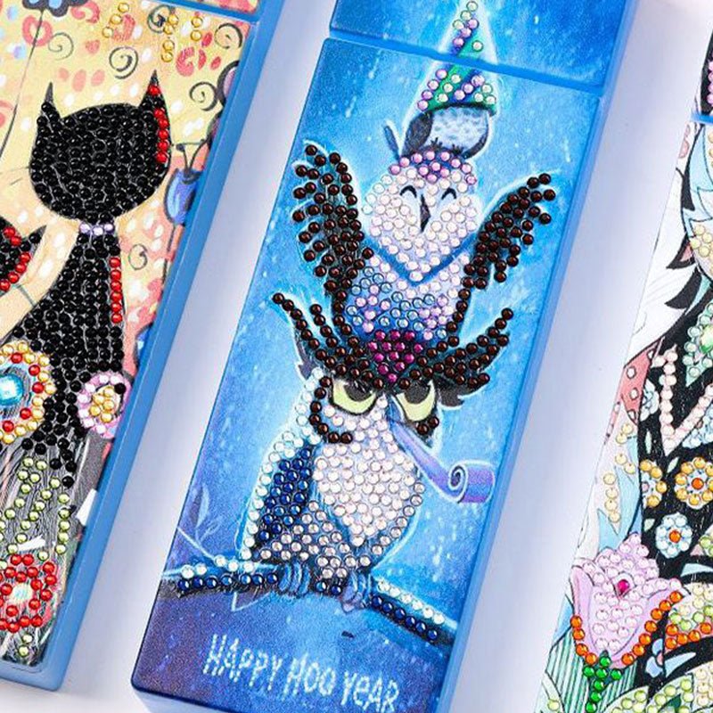 Diamond Painting Stiftebox Eulen - Unique-Diamond