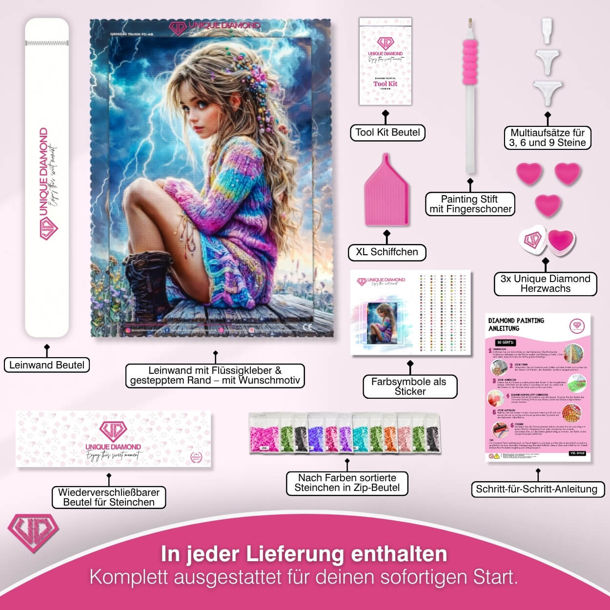 5D Diamond Painting – Königlicher Sternenlöwe Unique-Diamond