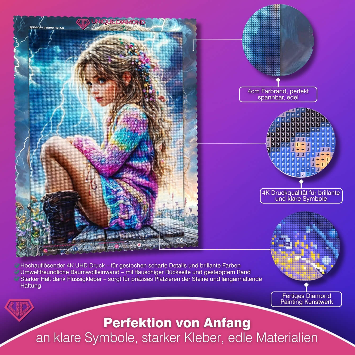 5D Diamond Painting – Italienische Träume im Koffer Unique-Diamond