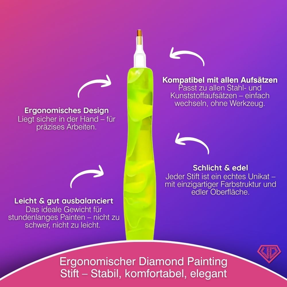 Diamond Painting Ergonomischer Premium Stift - Neon Blaze Unique-Diamond