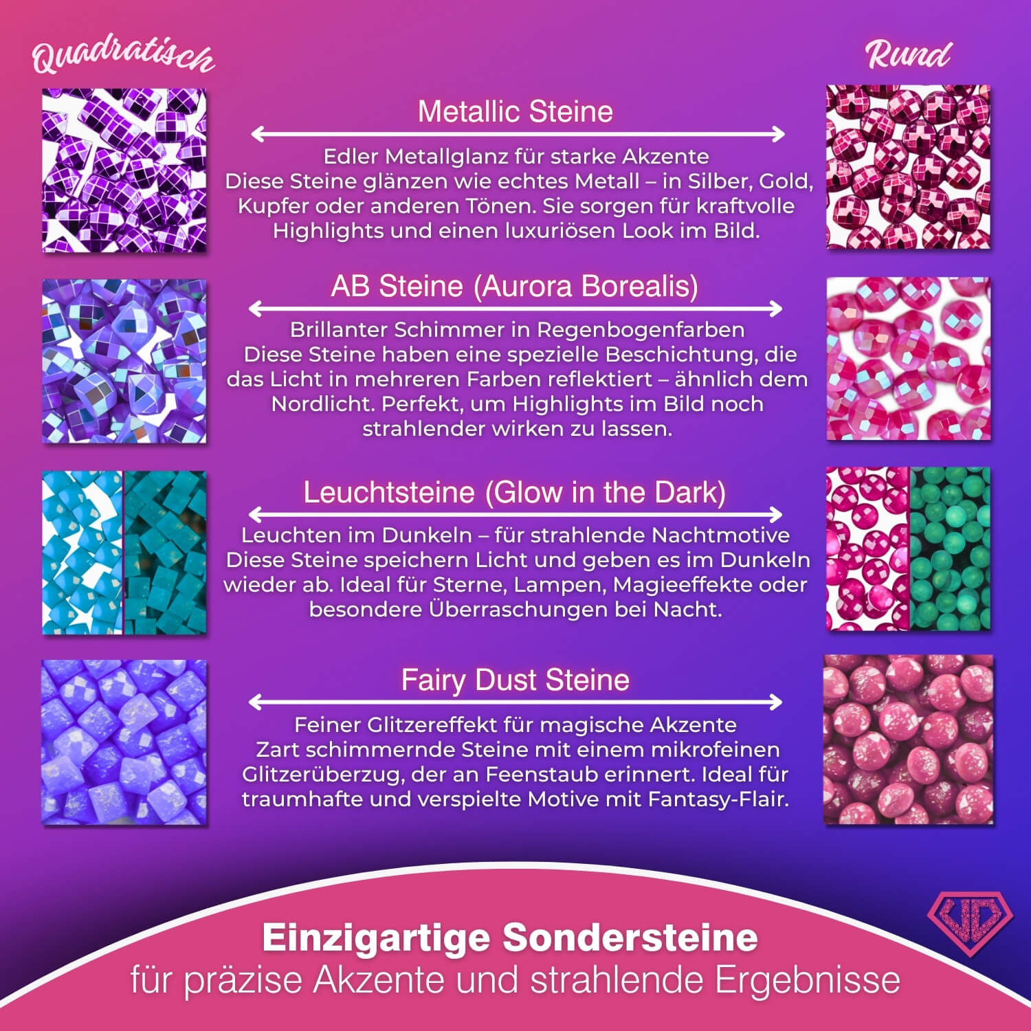 5D Diamond Painting – Abstrakte Liebe in Farben Unique-Diamond