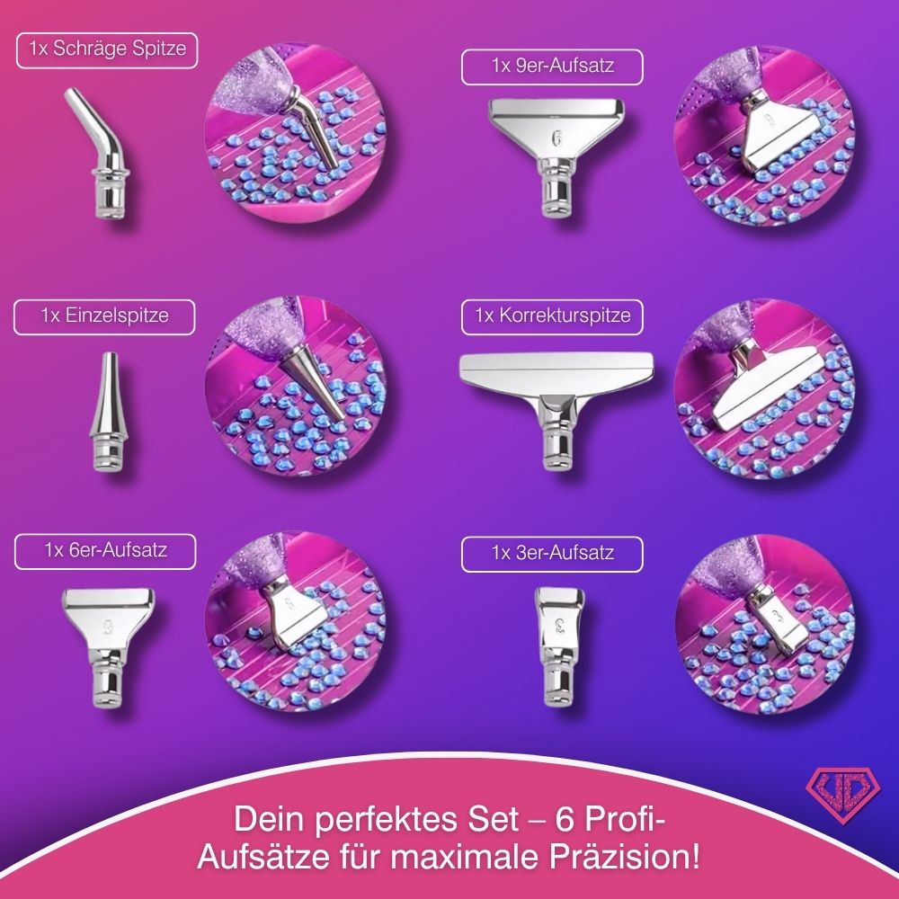 Diamond Painting Ergonomischer Premium-Stift – Pink Flame Wave Unique-Diamond