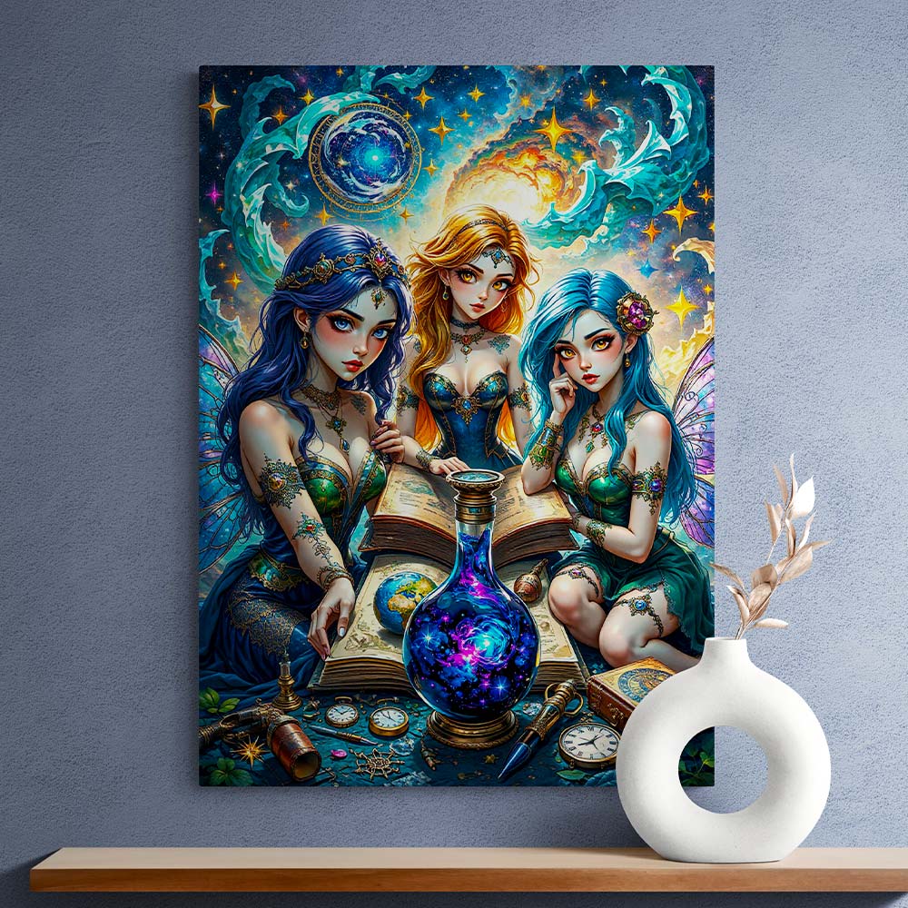 5D Diamond Painting AB Effekt – Magische Zauberfeen des Universums, Unique-Diamond