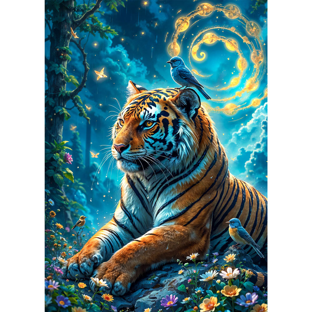 5D Diamond Painting AB Effekt – Magischer Tiger, Unique-Diamond