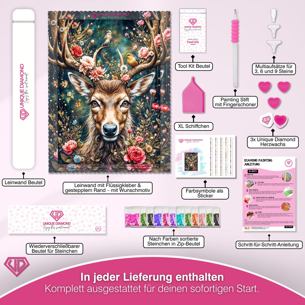 5D Diamond Painting – Majestät des Waldes Unique-Diamond