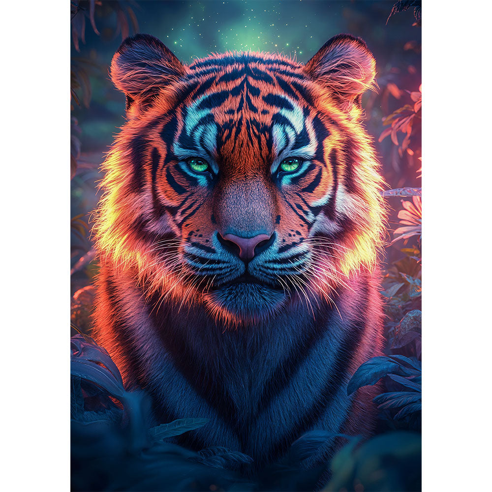 5D Diamond Painting AB Steine - Majestätischer Tiger, Unique-Diamond