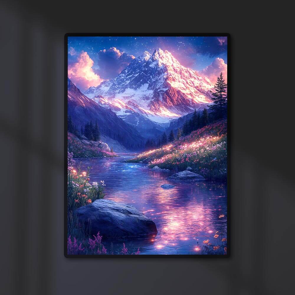 5D Diamond Painting AB Steine - Mystische Berglandschaft, Unique-Diamond