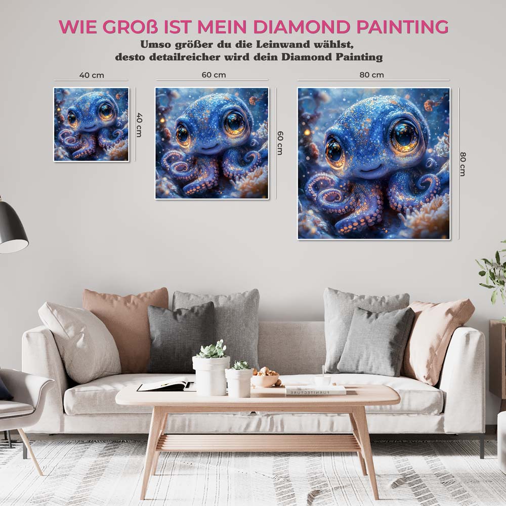 5D Diamond Painting AB Steine - Ozeanleuchtling mit 100 Farben, Unique-Diamond