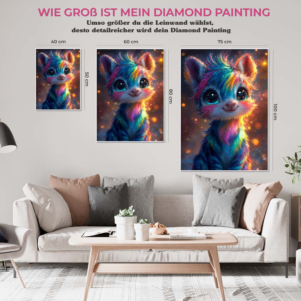 5D Diamond Painting AB Steine - Regenbogen Lumino mit 100 Farben, Unique-Diamond