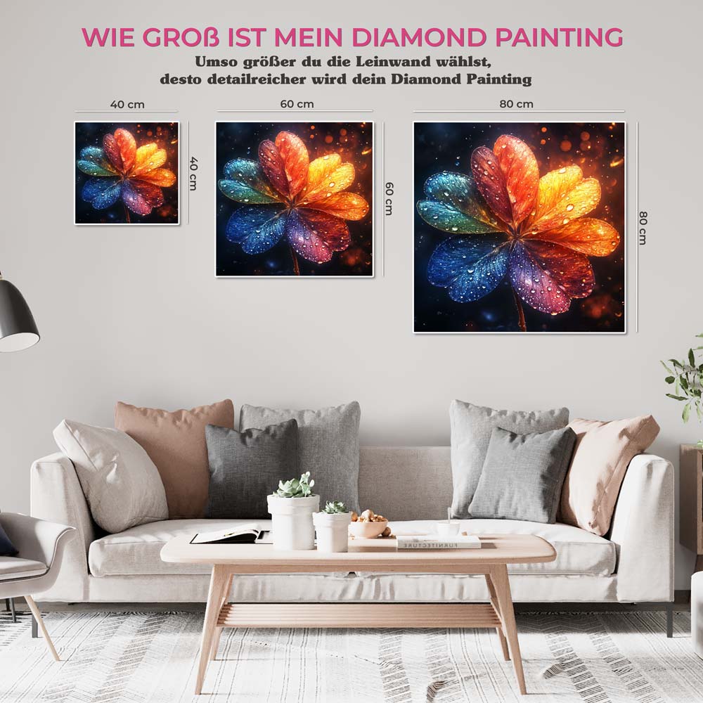 5D Diamond Painting AB Steine - Regenbogentau mit 100 Farben, Unique-Diamond