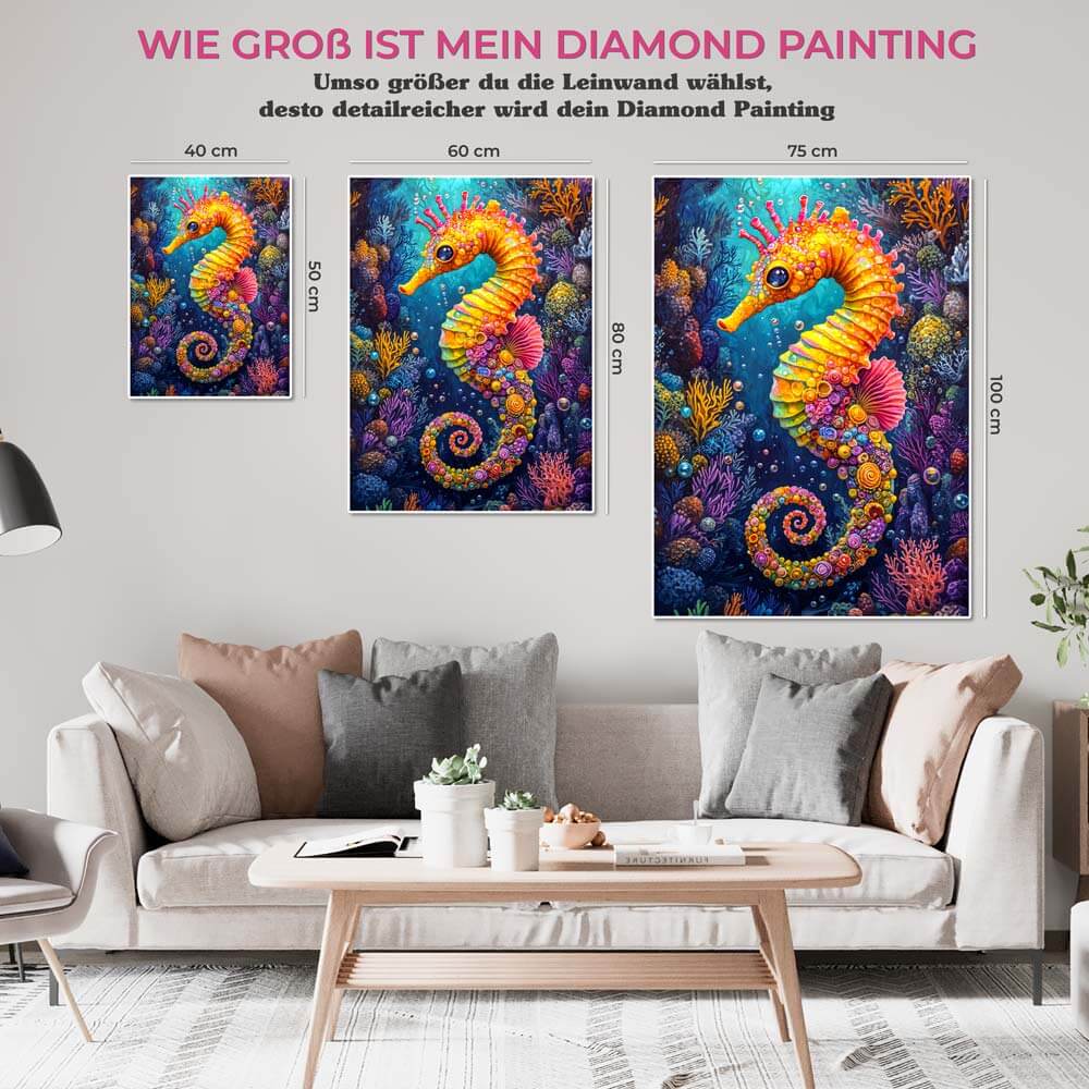 5D Diamond Painting AB Steine - Tropische Seepferdchen-Träume, Unique-Diamond