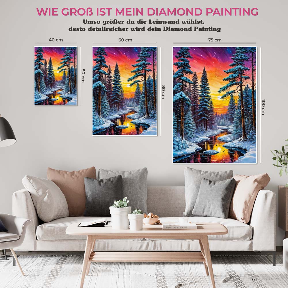 5D Diamond Painting AB Steine Abendstunden, Unique-Diamond