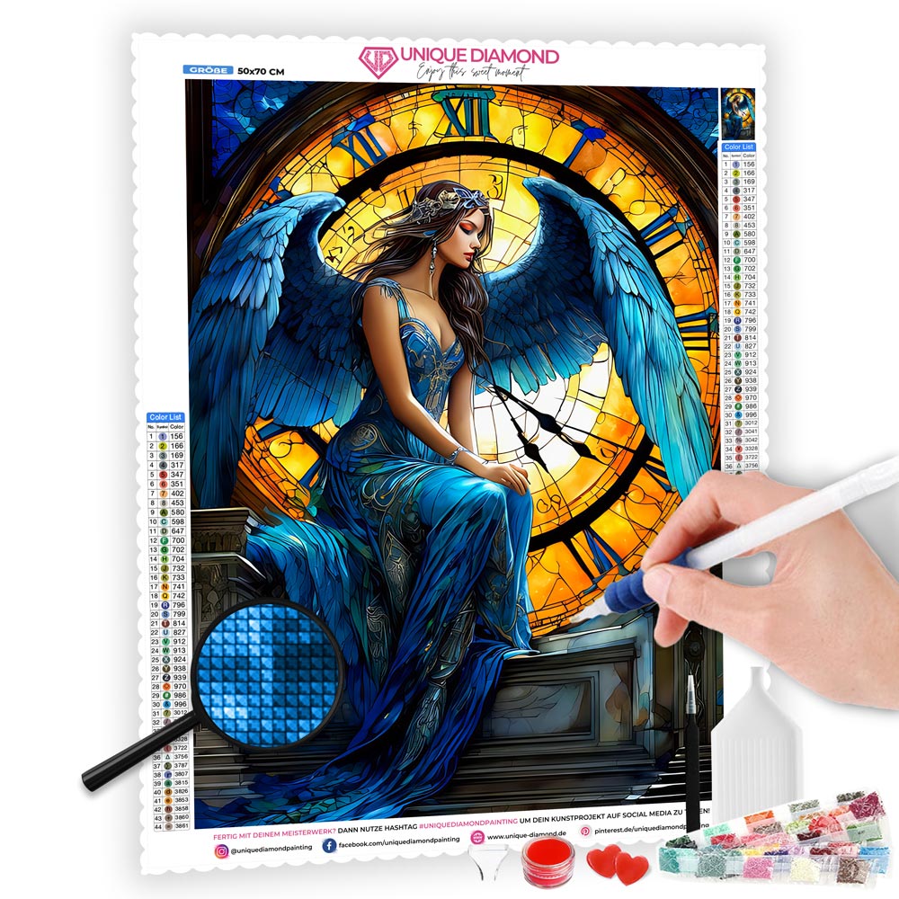 5D Diamond Painting AB Steine Angel Of Time, Unique-Diamond