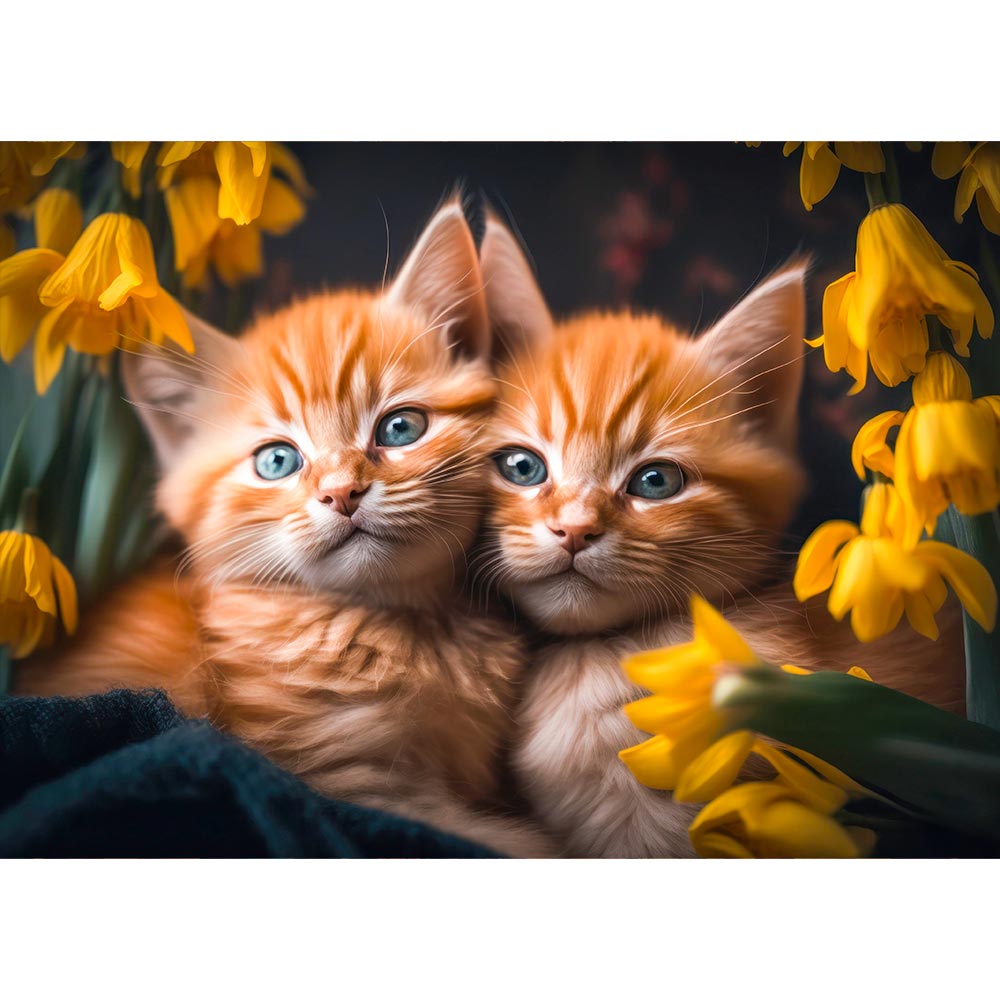 5D Diamond Painting AB Steine Baby Katzen, Unique-Diamond