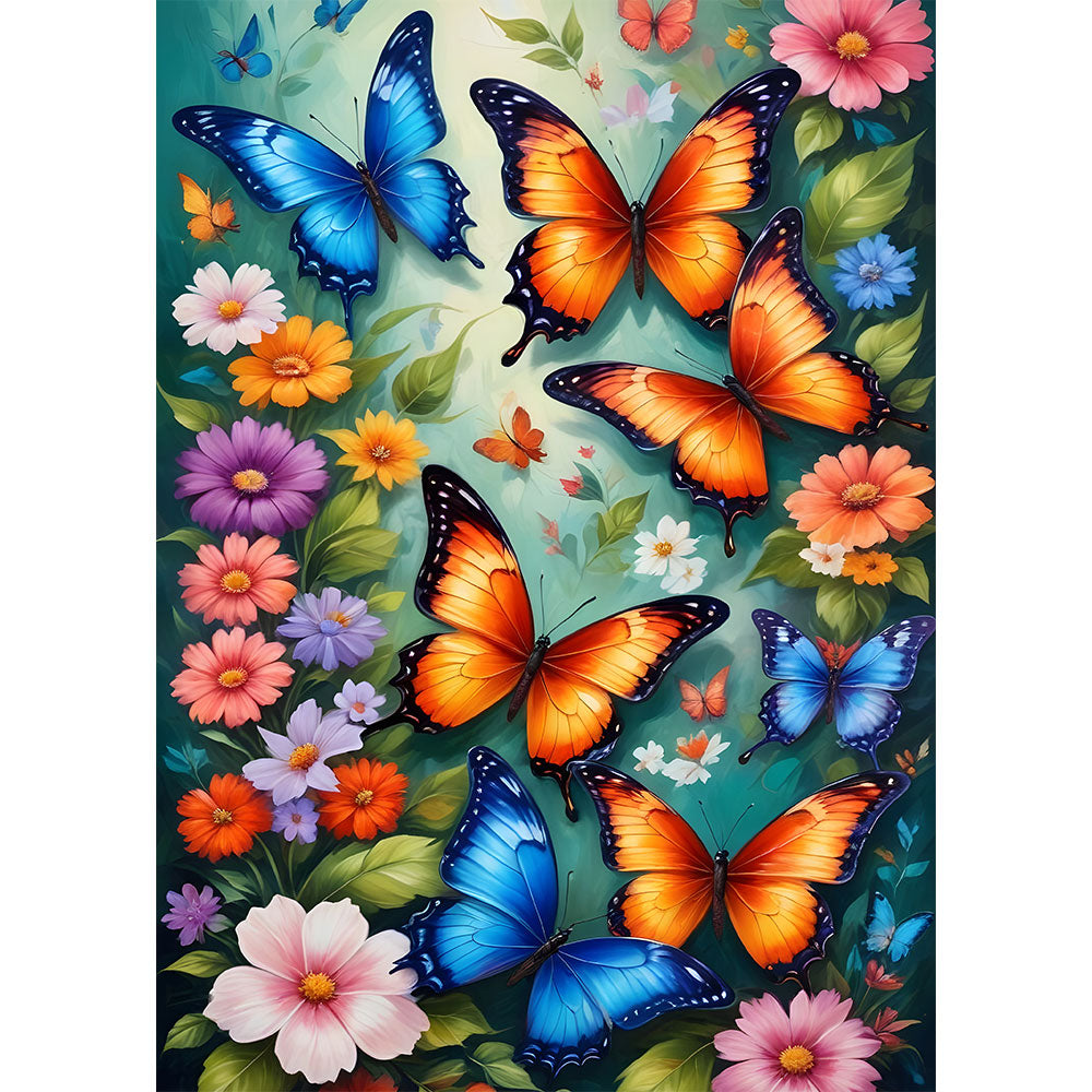 5D Diamond Painting AB Steine Butterfly Symphony mit 100 Farben, Unique-Diamond