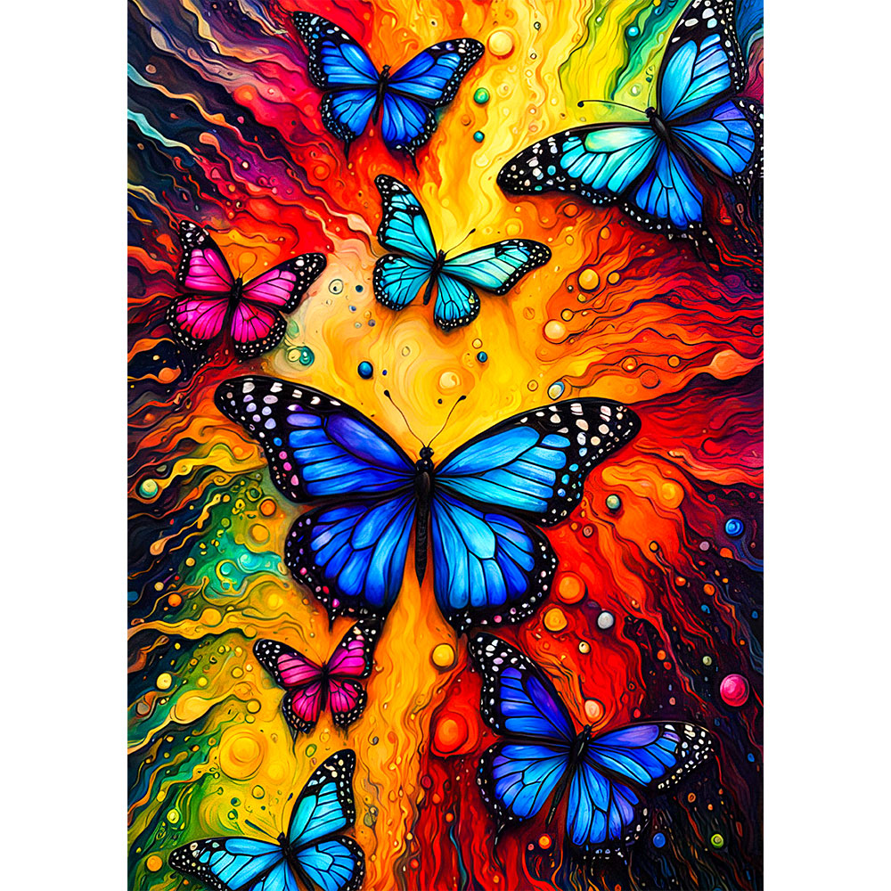 5D Diamond Painting AB Steine Butterfly, Unique-Diamond