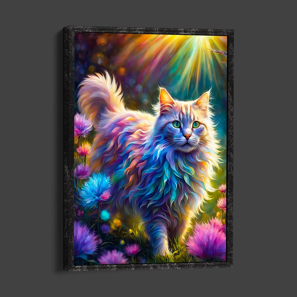 5D Diamond Painting AB Steine Colorful Cat, Unique-Diamond