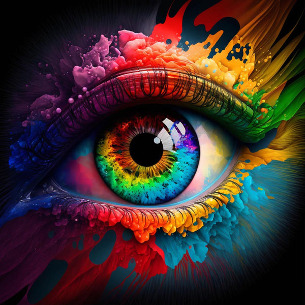 5D Diamond Painting AB Steine Colorful Eye, Unique-Diamond