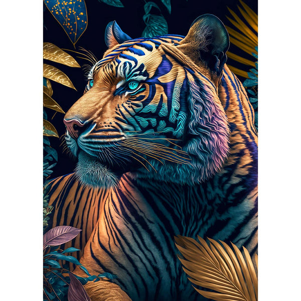 5D Diamond Painting AB Steine Colorful Tiger, Unique-Diamond