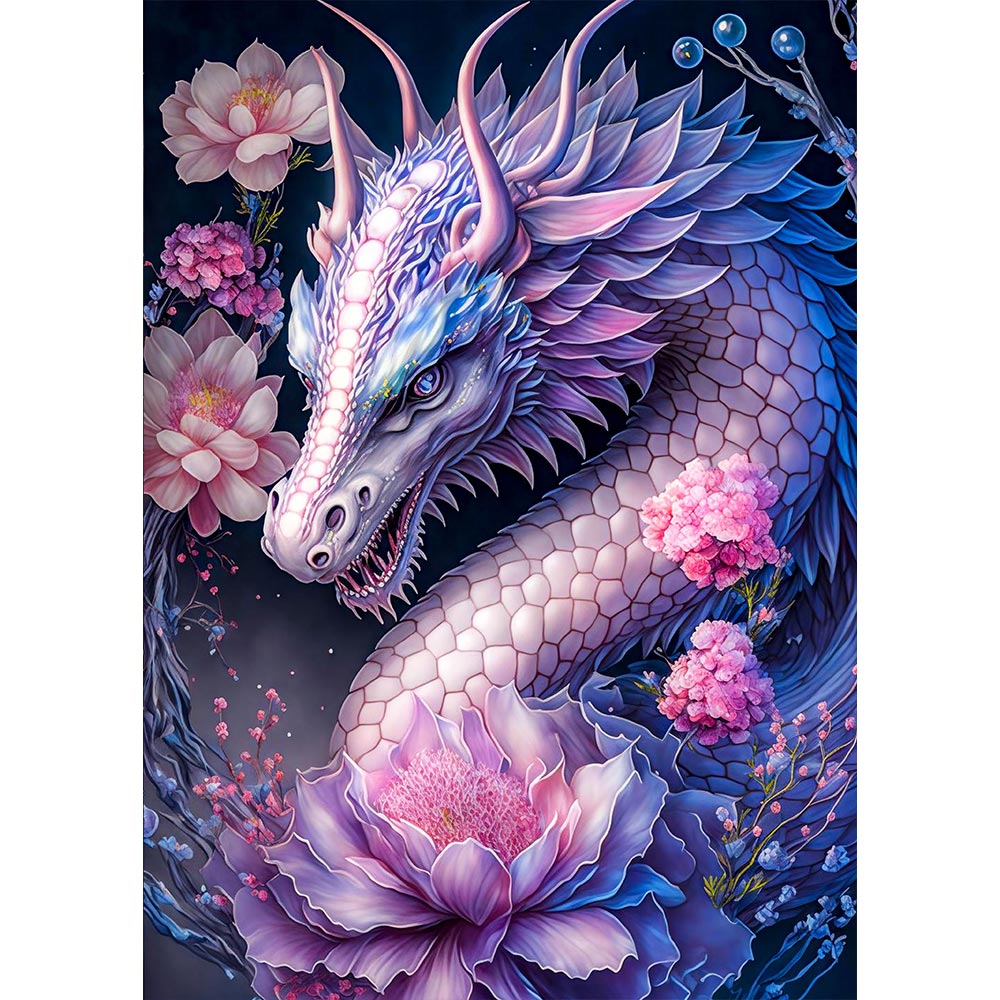 5D Diamond Painting AB Steine Dragon, Unique-Diamond