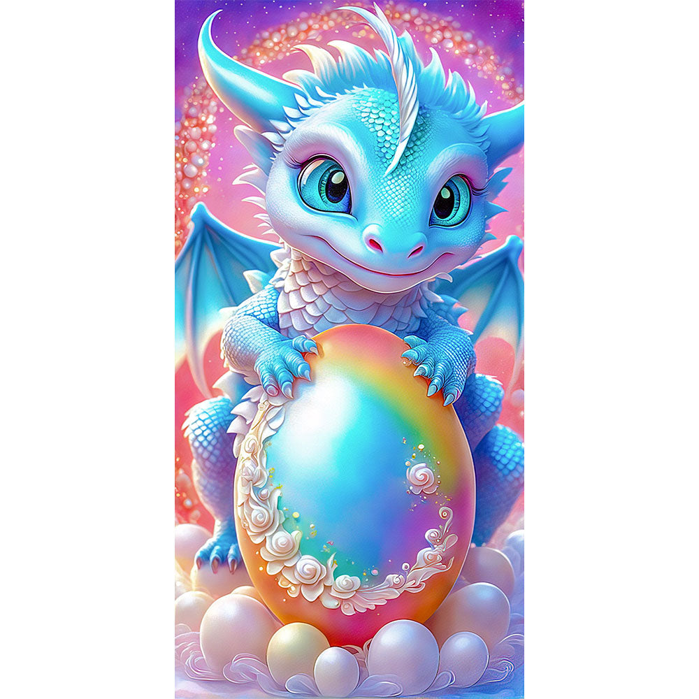 5D Diamond Painting XXL AB Steine Easter Dragon, Unique-Diamond