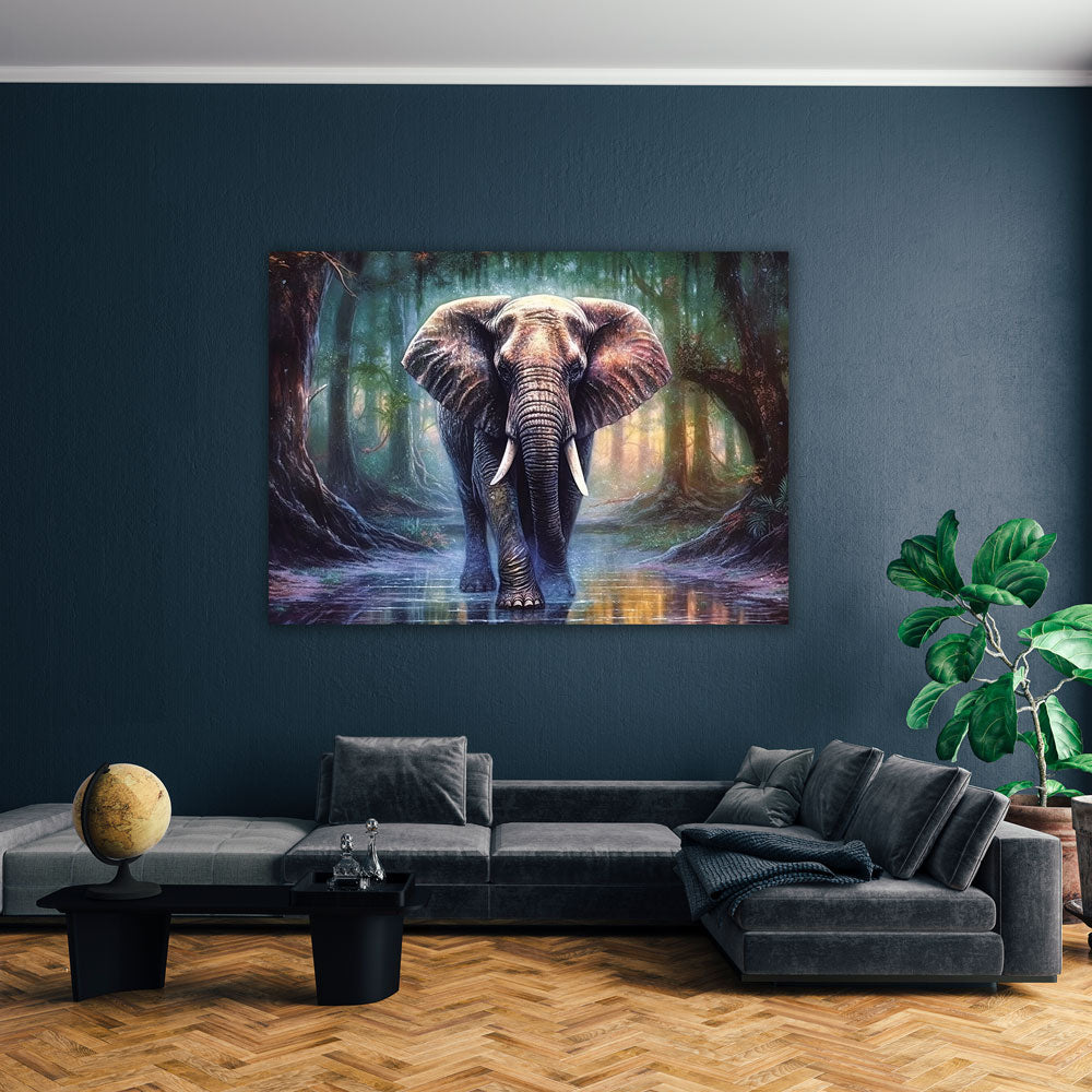 5D Diamond Painting AB Steine Elefant im Wald, Unique-Diamond