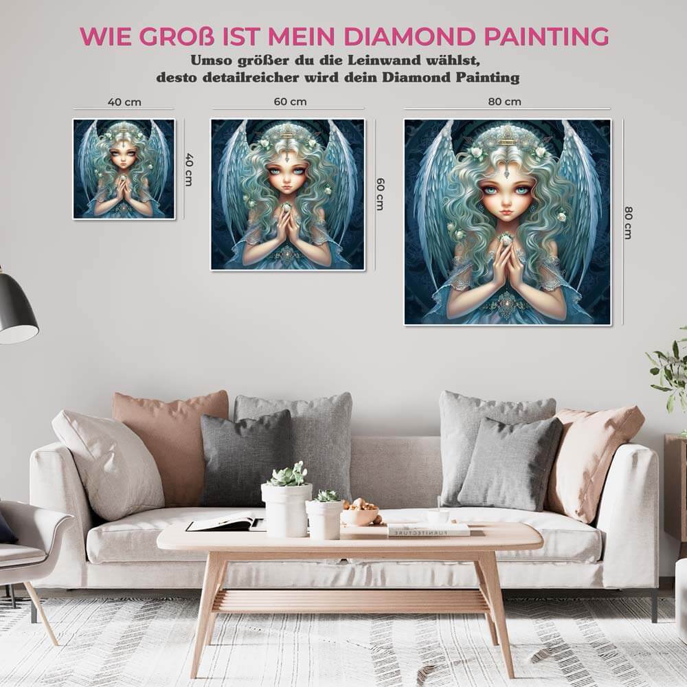5D Diamond Painting AB Steine Engel mit 100 Farben, Unique-Diamond
