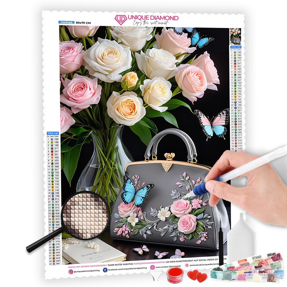 5D Diamond Painting AB Steine Bouquet , Unique-Diamond