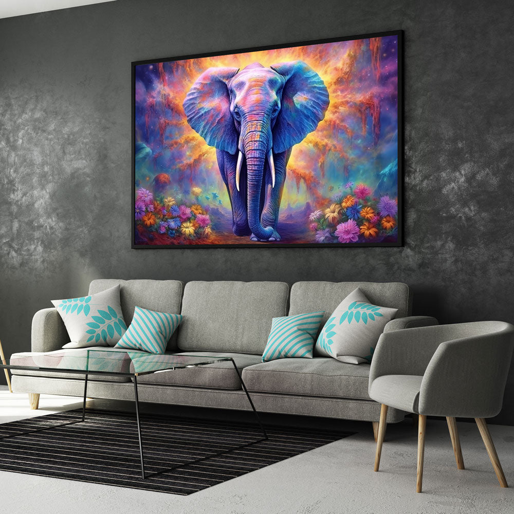 5D Diamond Painting AB Steine Kosmischer Elefant - Unique-Diamond