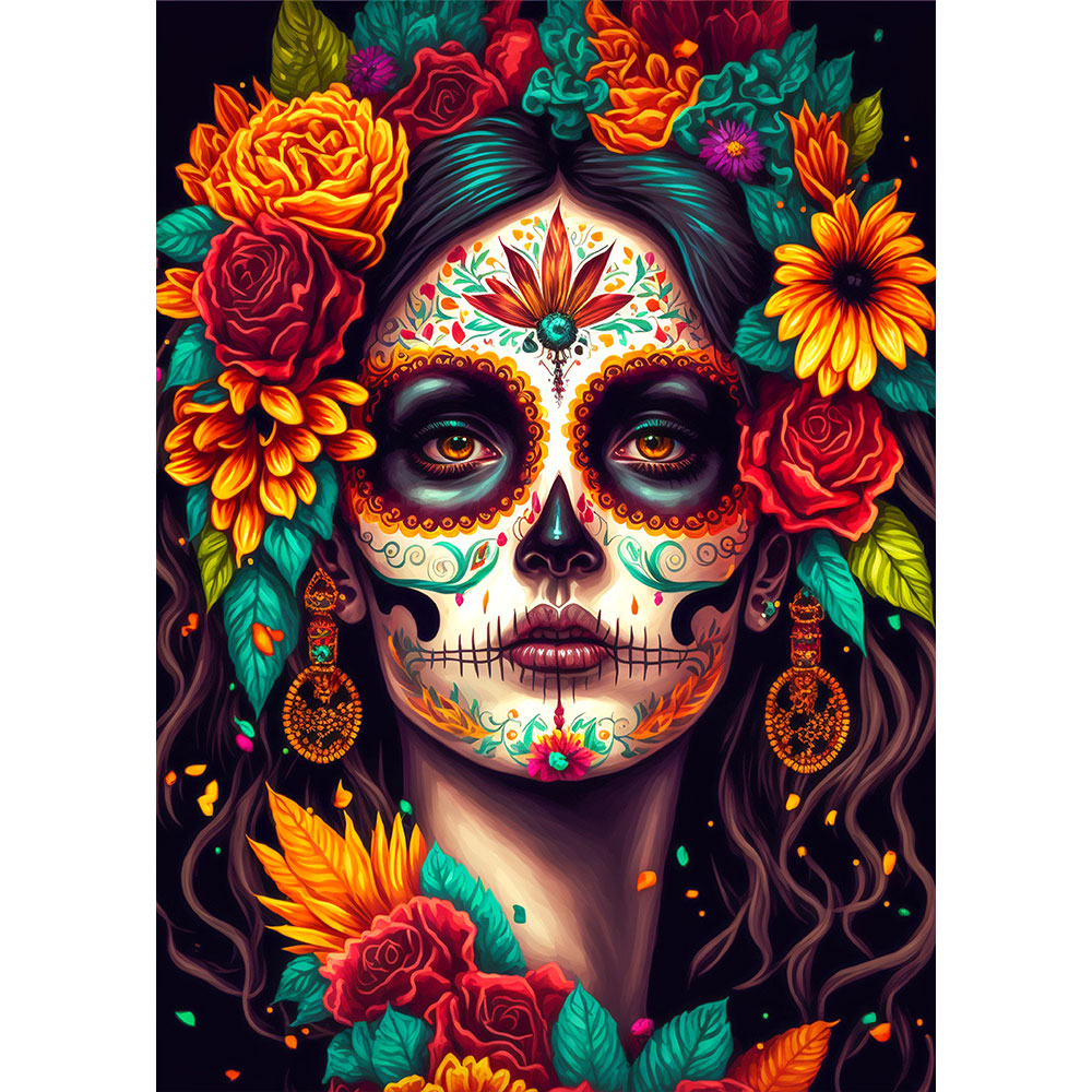 5D Diamond Painting AB Steine La Catrina, Unique-Diamond