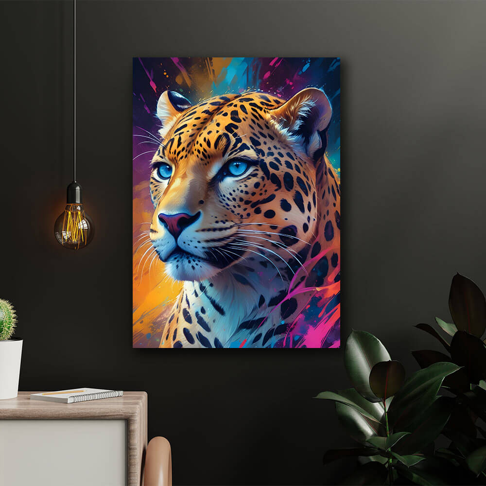 5D Diamond Painting AB Steine Leopard mit 100 Farben, Unique-Diamond