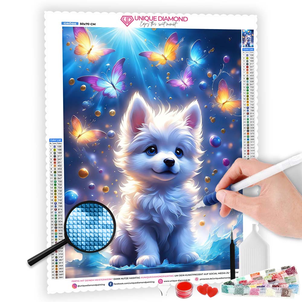 5D Diamond Painting AB Steine Lucky Dog