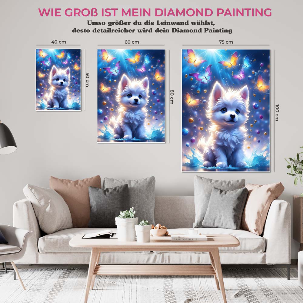 5D Diamond Painting AB Steine Lucky Dog