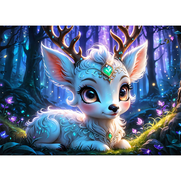 5D Diamond Painting AB Steine Luminous Forest Jewel mit 100 Farben, Unique-Diamond