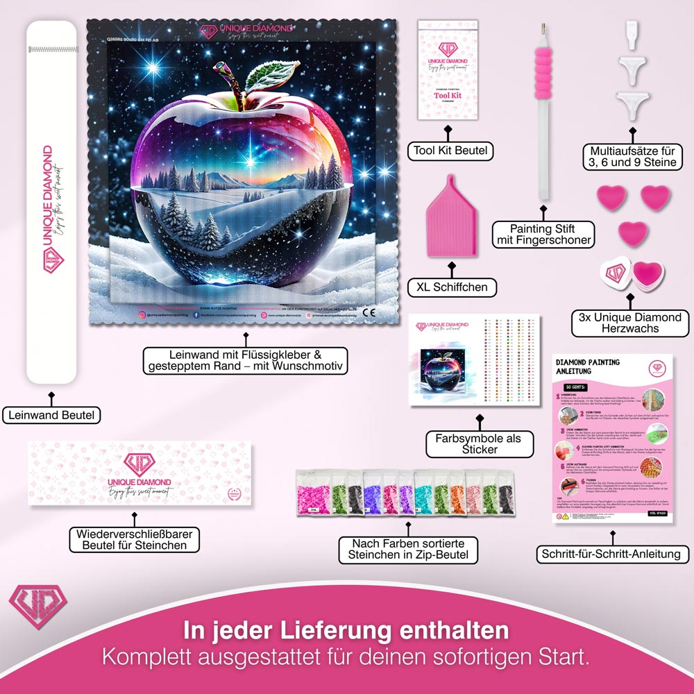 5D Diamond Painting – Magic Crystal Apple Unique-Diamond