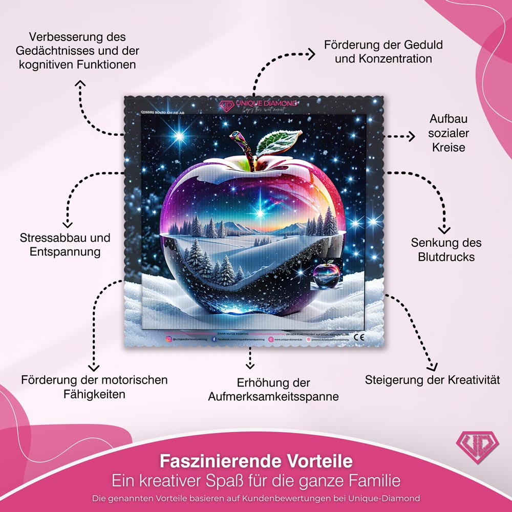 5D Diamond Painting – Magic Crystal Apple Unique-Diamond