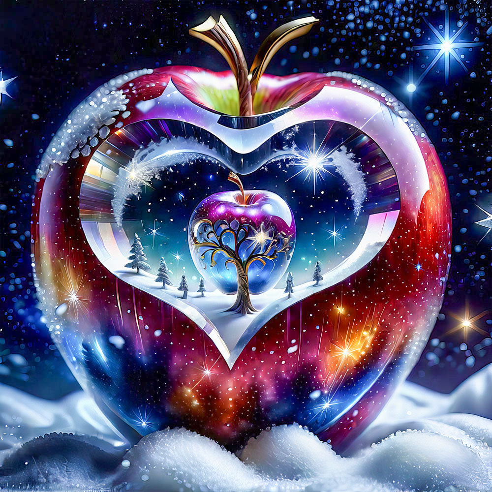 5D Diamond Painting – Magic Crystal Apple Unique-Diamond