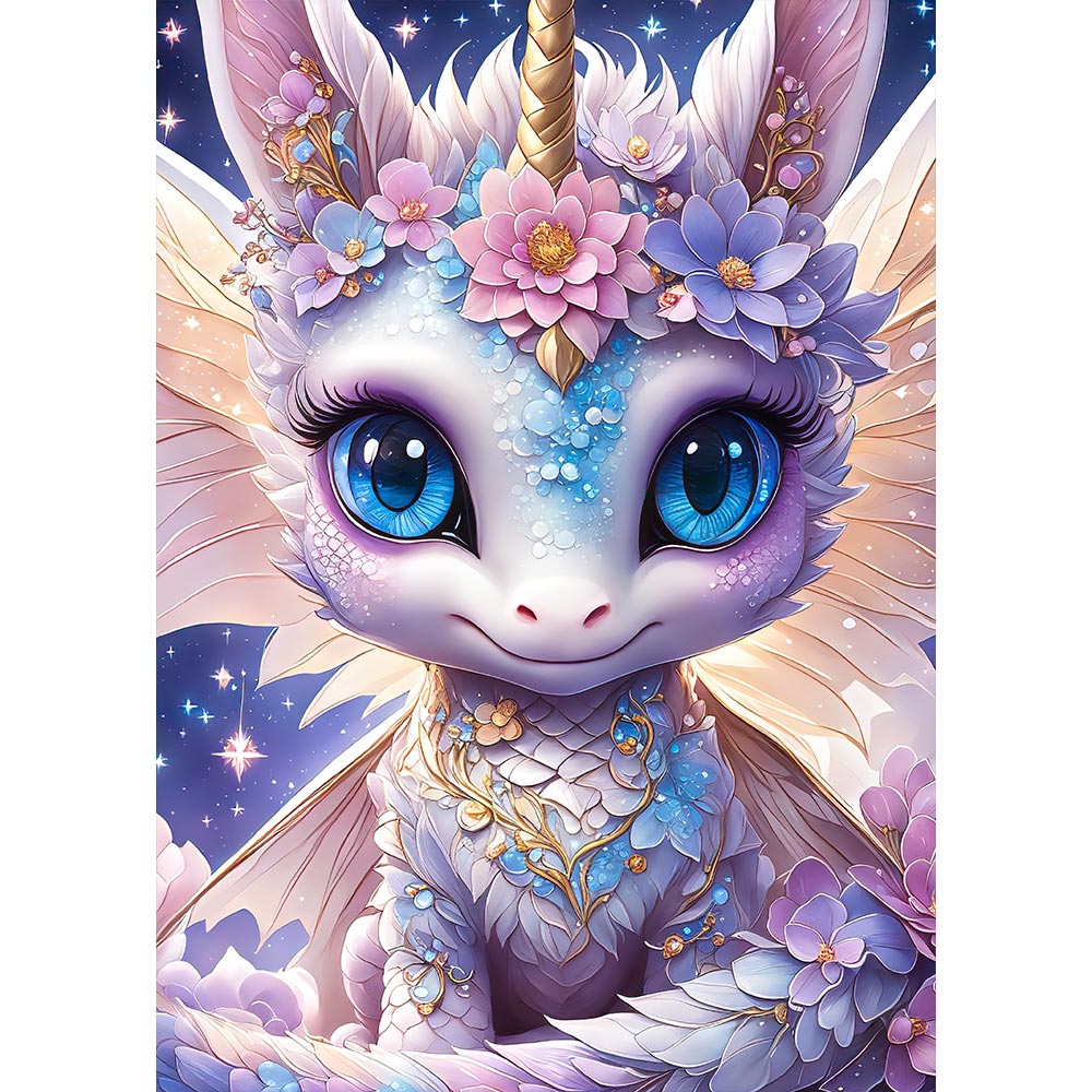 5D Diamond Painting AB Steine Magic Unicorn, Unique-Diamond