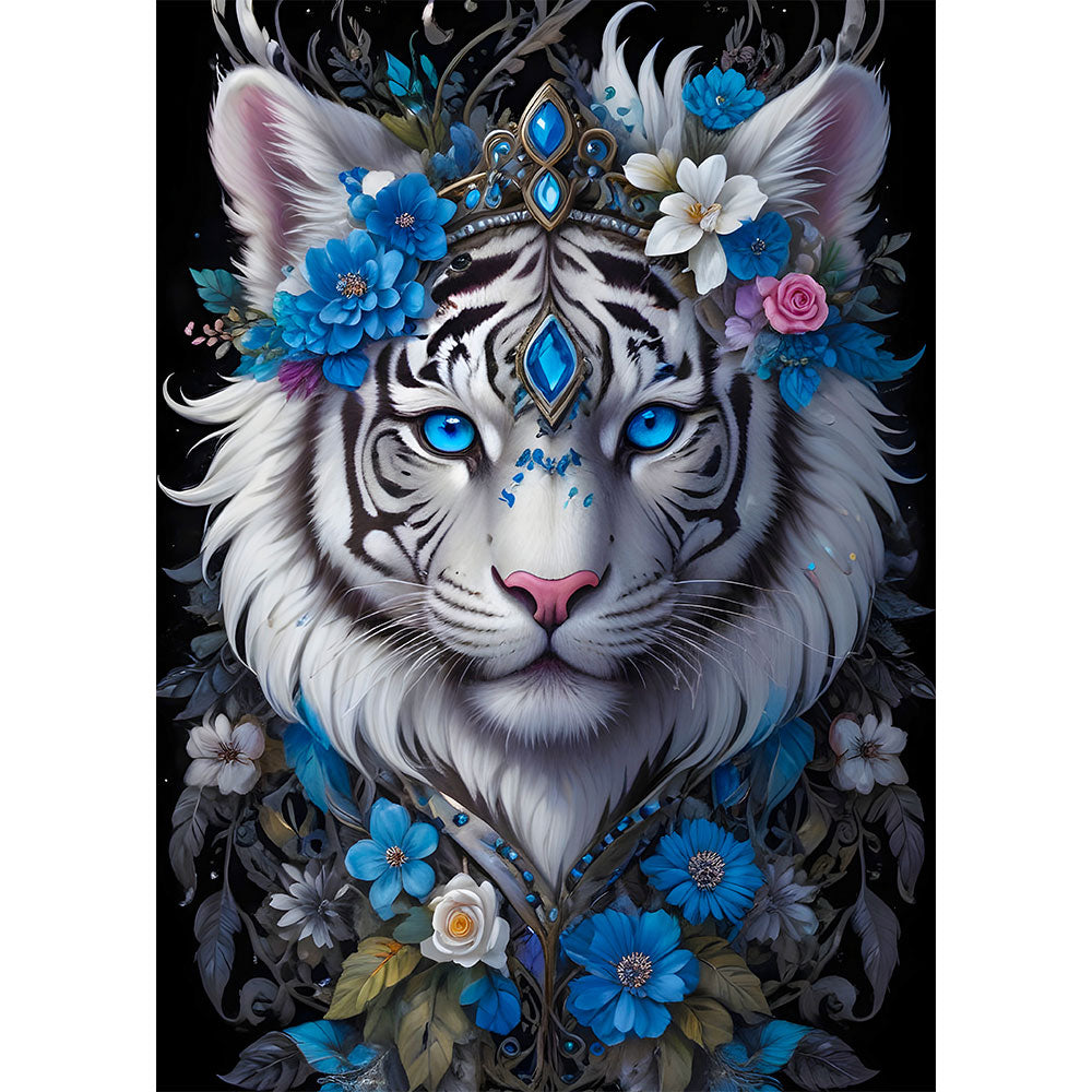 5D Diamond Painting AB Steine Majestic Tiger, Unique-Diamond