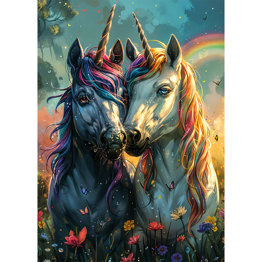 5D Diamond Painting AB Steine Majestic Unicorn Dreams, Unique-Diamond