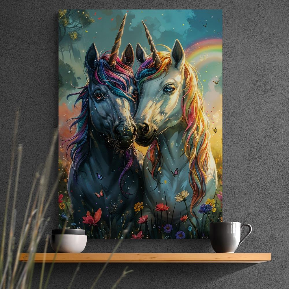 5D Diamond Painting AB Steine Majestic Unicorn Dreams, Unique-Diamond