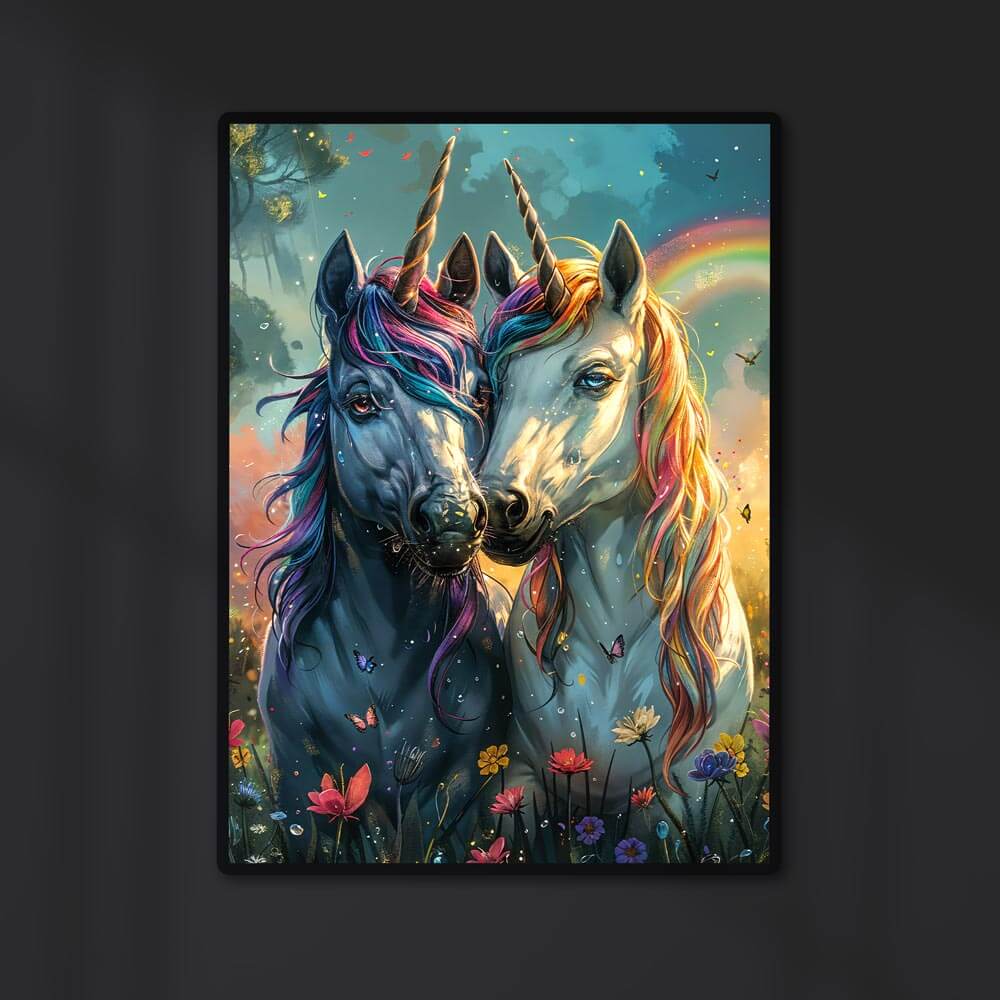 5D Diamond Painting AB Steine Majestic Unicorn Dreams, Unique-Diamond