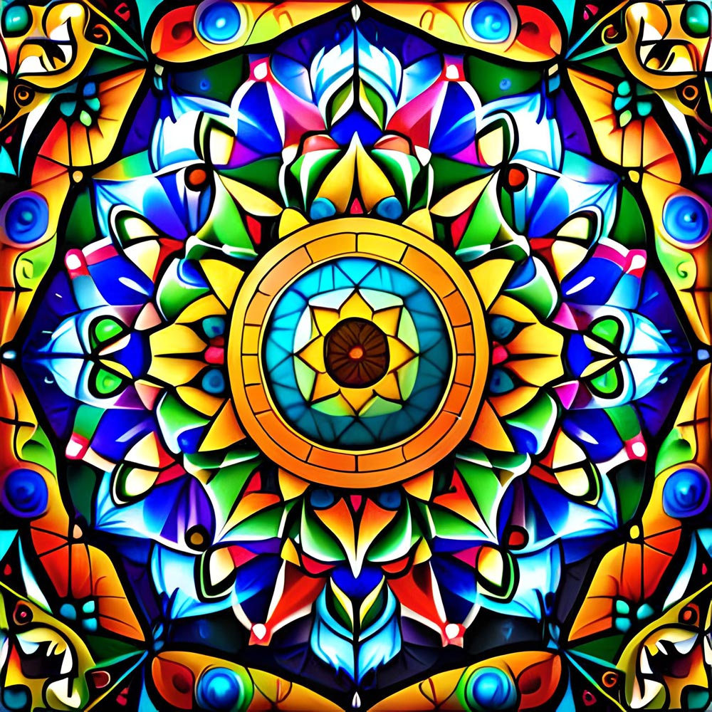 5D Diamond Painting AB Steine Mandala, Unique-Diamond